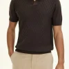 Slim Fit Structured Knit Poloshirt