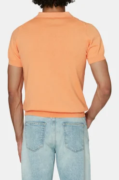 Slim Fit Structured Knit Poloshirt