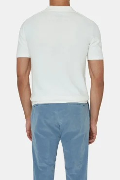 Slim Fit Structured Knit Poloshirt