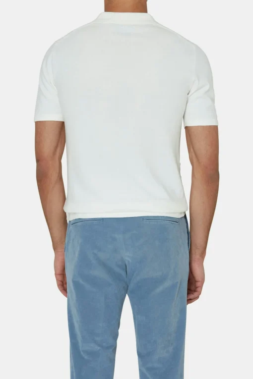 Slim Fit Structured Knit Poloshirt