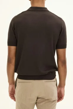 Slim Fit Structured Knit Poloshirt