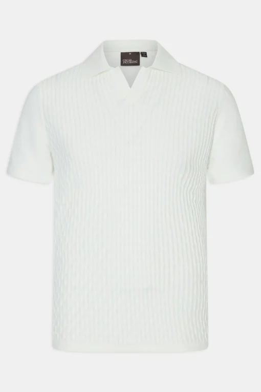 Slim Fit Structured Knit Poloshirt