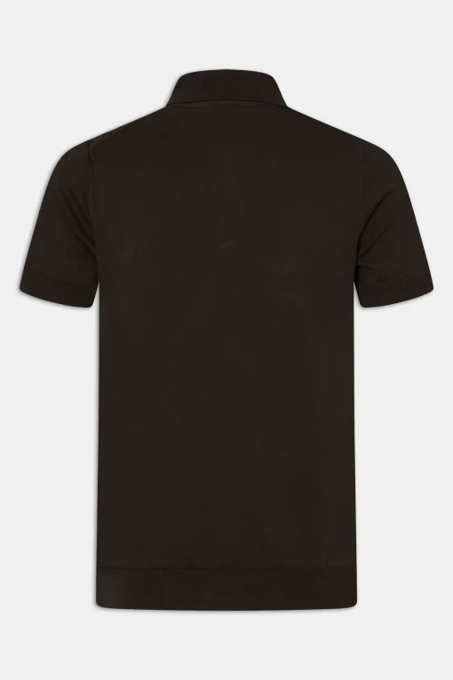 Slim Fit Structured Knit Poloshirt