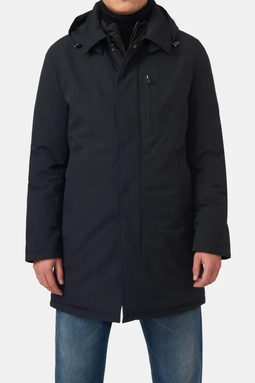 Slim Fit Technical Jersey Coat
