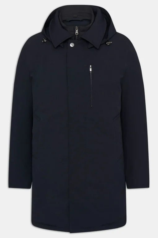 Slim Fit Technical Jersey Coat