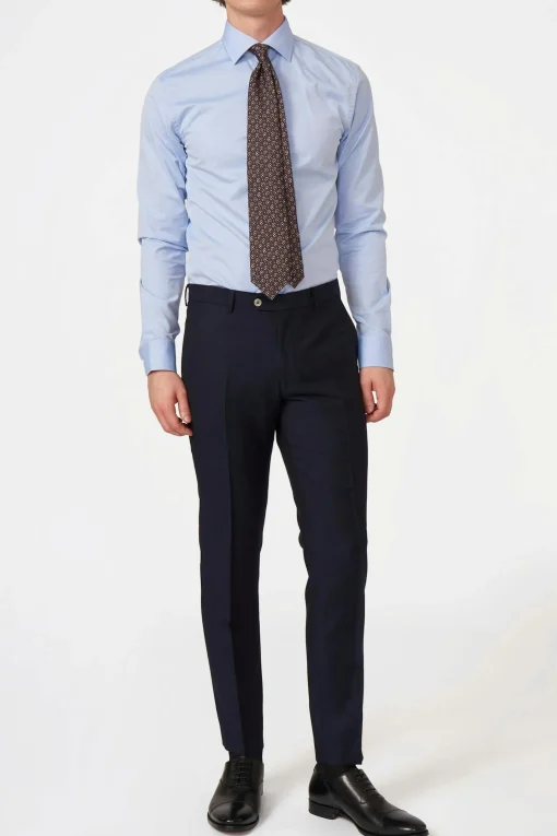 Slim Fit Tropical Wool Trousers