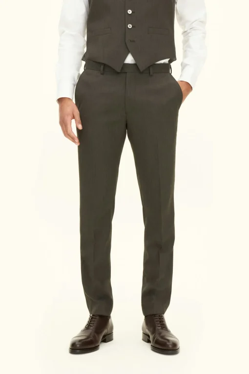 Slim Fit Tropical Wool Trousers