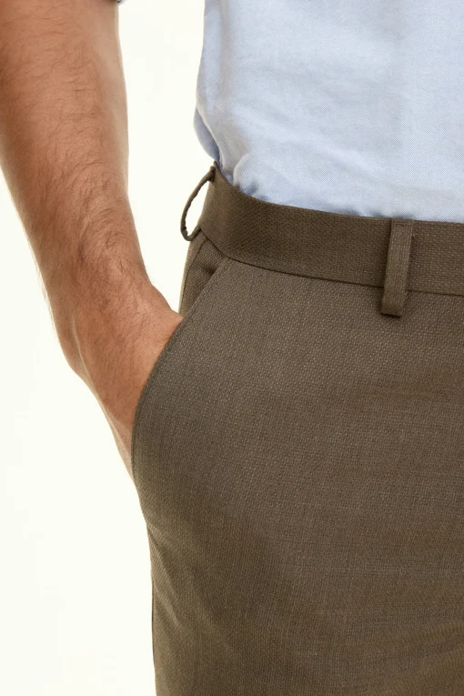 Slim Fit Tropical Wool Trousers