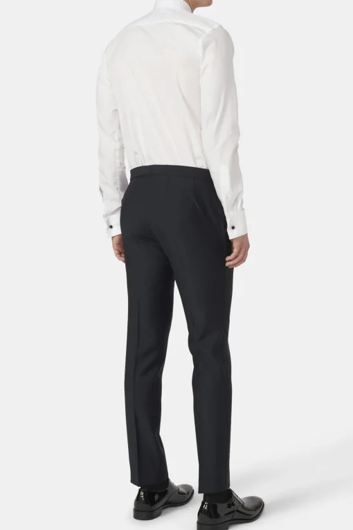 Slim Fit Tuxedo Microstructure Trousers