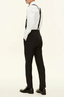 Slim Fit Tuxedo Microstructure Trousers