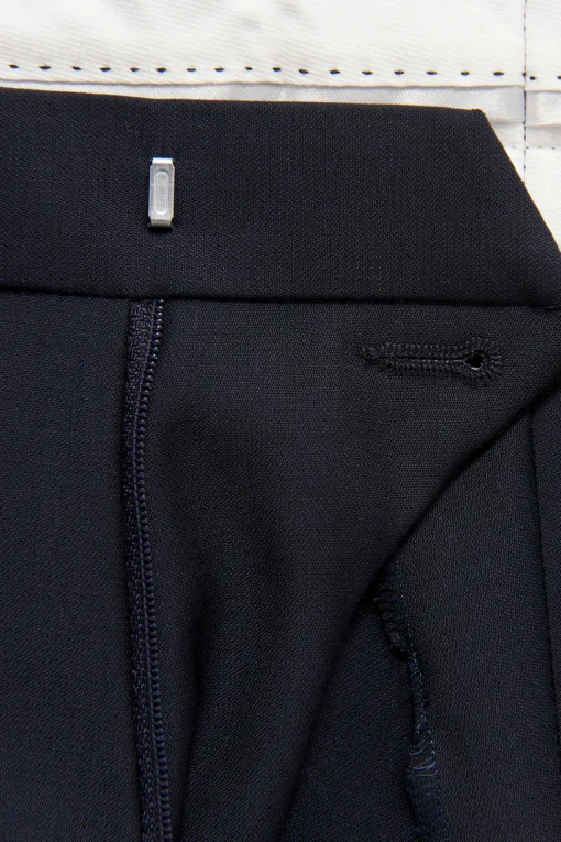 Slim Fit Tuxedo Microstructure Trousers