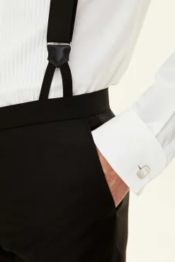 Slim Fit Tuxedo Microstructure Trousers