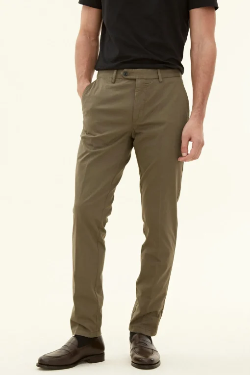 Slim Fit Twill Trousers