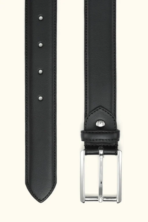 Square Buckle Leather Belt