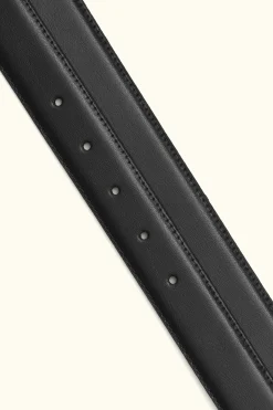 Square Buckle Leather Belt