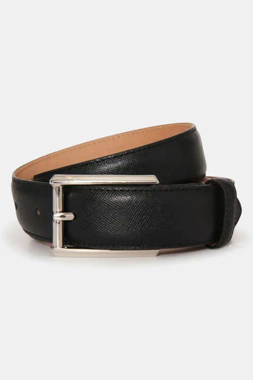 Square Buckle Saffiano Belt