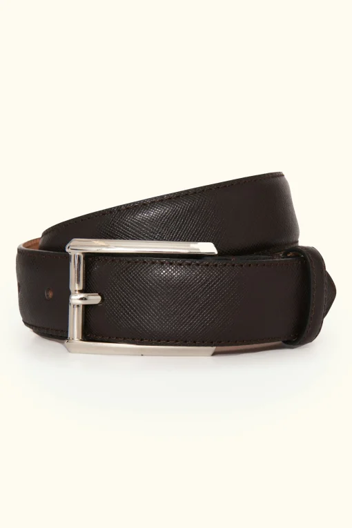 Square Buckle Saffiano Belt