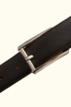Square Buckle Saffiano Belt