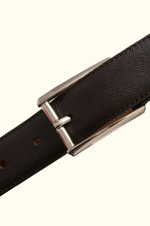 Square Buckle Saffiano Belt
