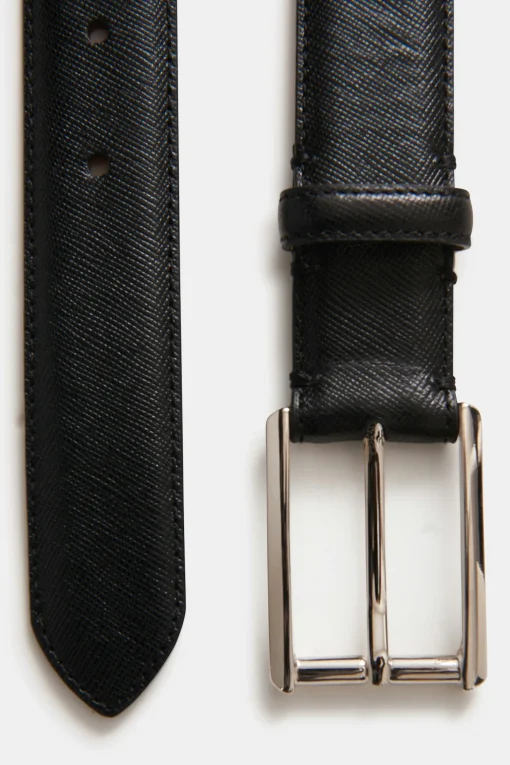 Square Buckle Saffiano Belt