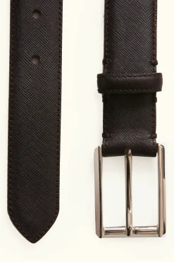 Square Buckle Saffiano Belt