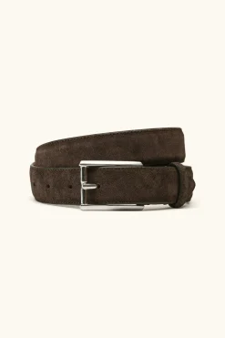 Square Buckle Suede Belt