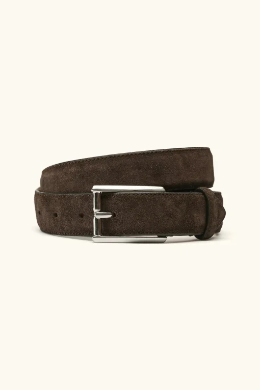 Square Buckle Suede Belt