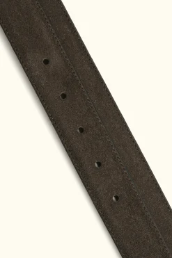 Square Buckle Suede Belt