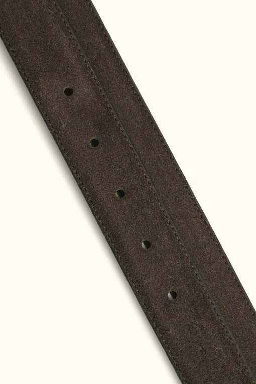 Square Buckle Suede Belt