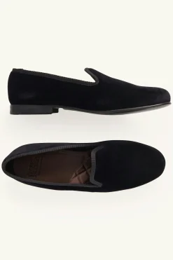 Tuxedo Velvet Slippers